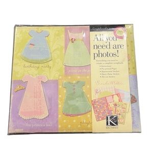 K&Company Brenda Walton Doll House Scrapbook Album 8.5x8.5 Photos Baby Girl NEW‎